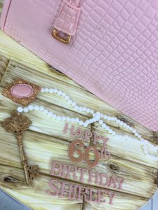 pink bag cake