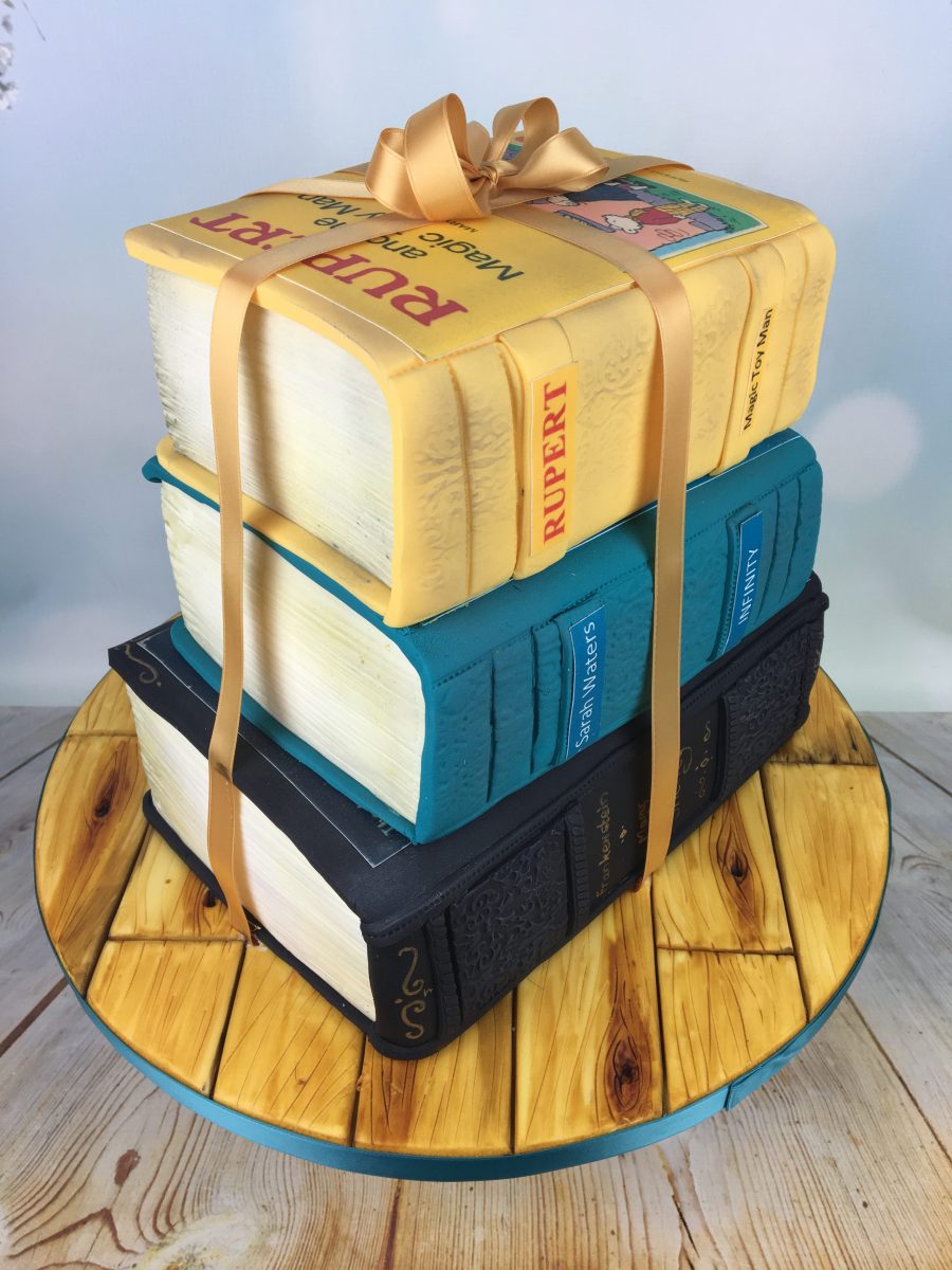 Stack Of Books Birthday Cake - Mel's Amazing Cakes